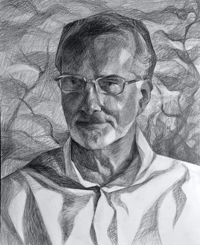 Portrait: Xavier T. au Crayon Graphite